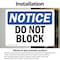 Signmission Do Not Block, 10 in W x Rectangle, Vinyl Decal OS-2PACK-NS-D-710-L-11083 - alternate 3